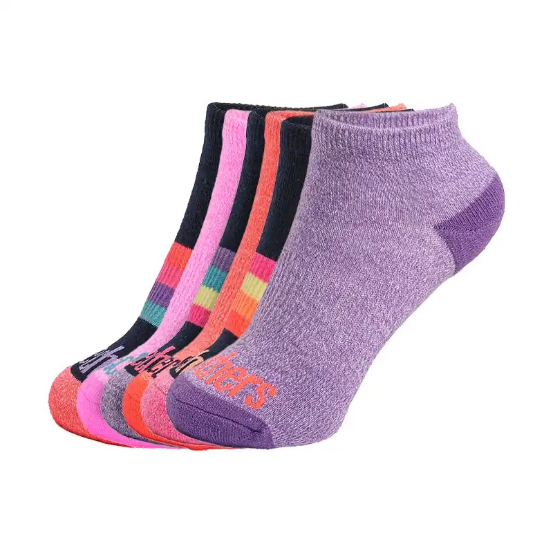 6PK GIRLS HEEL/TOE TERRY LOW CUT