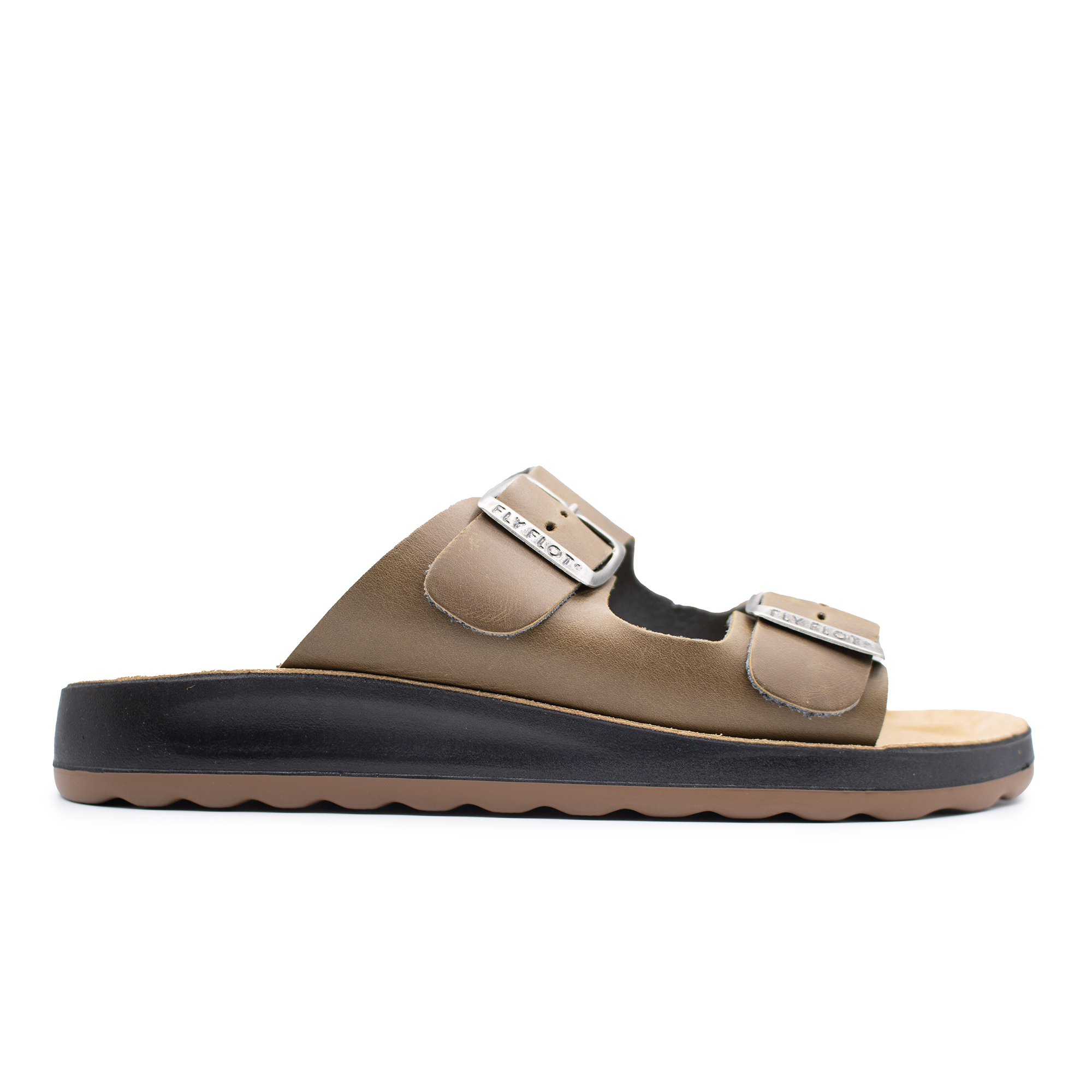 LEATHER MAN SLIPPER TAUPE