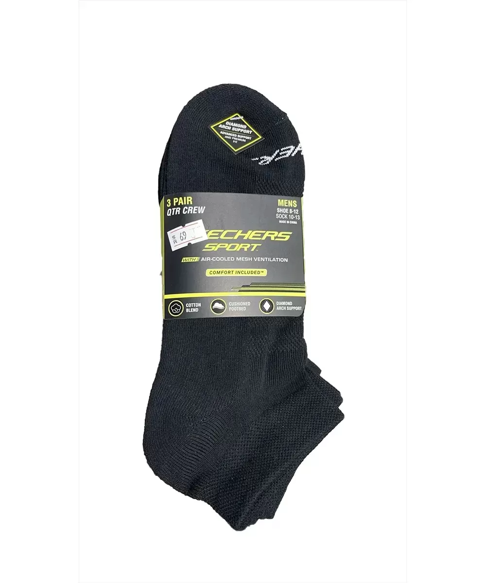 3PK MEN 1/2 TERRY QTR CREW