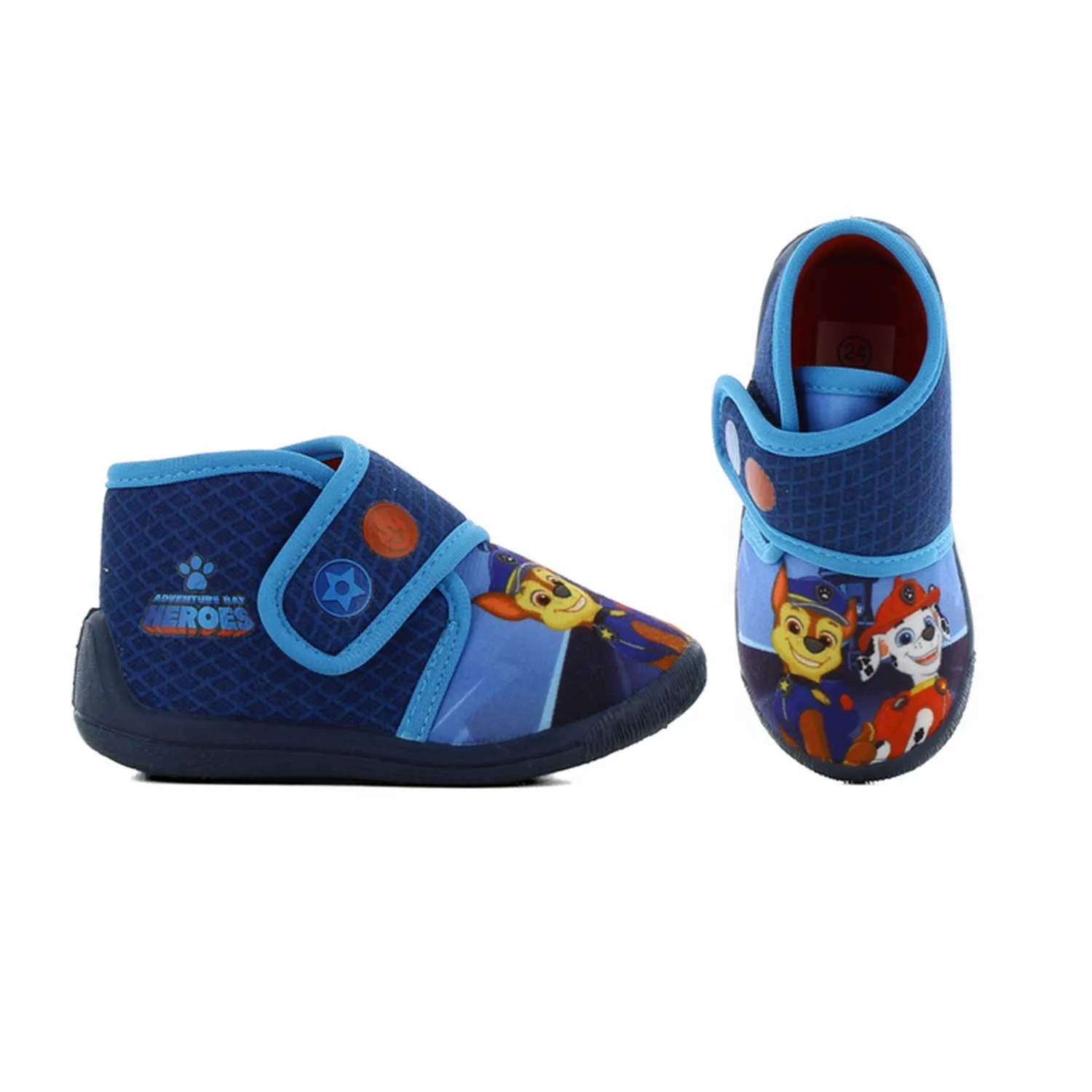 Boys Kids Velcro high Houseshoes