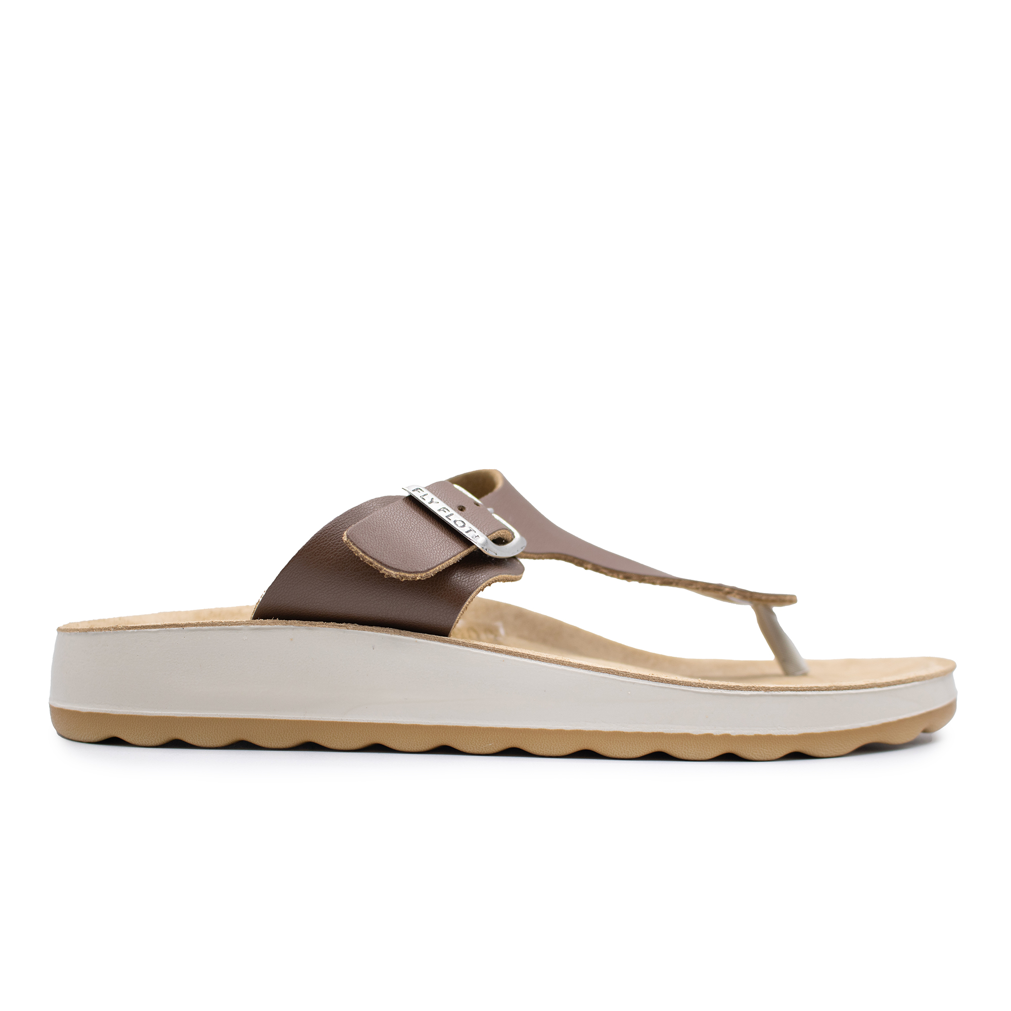 SYNTHETIC WOMAN SLIPPER DARK-BROWN