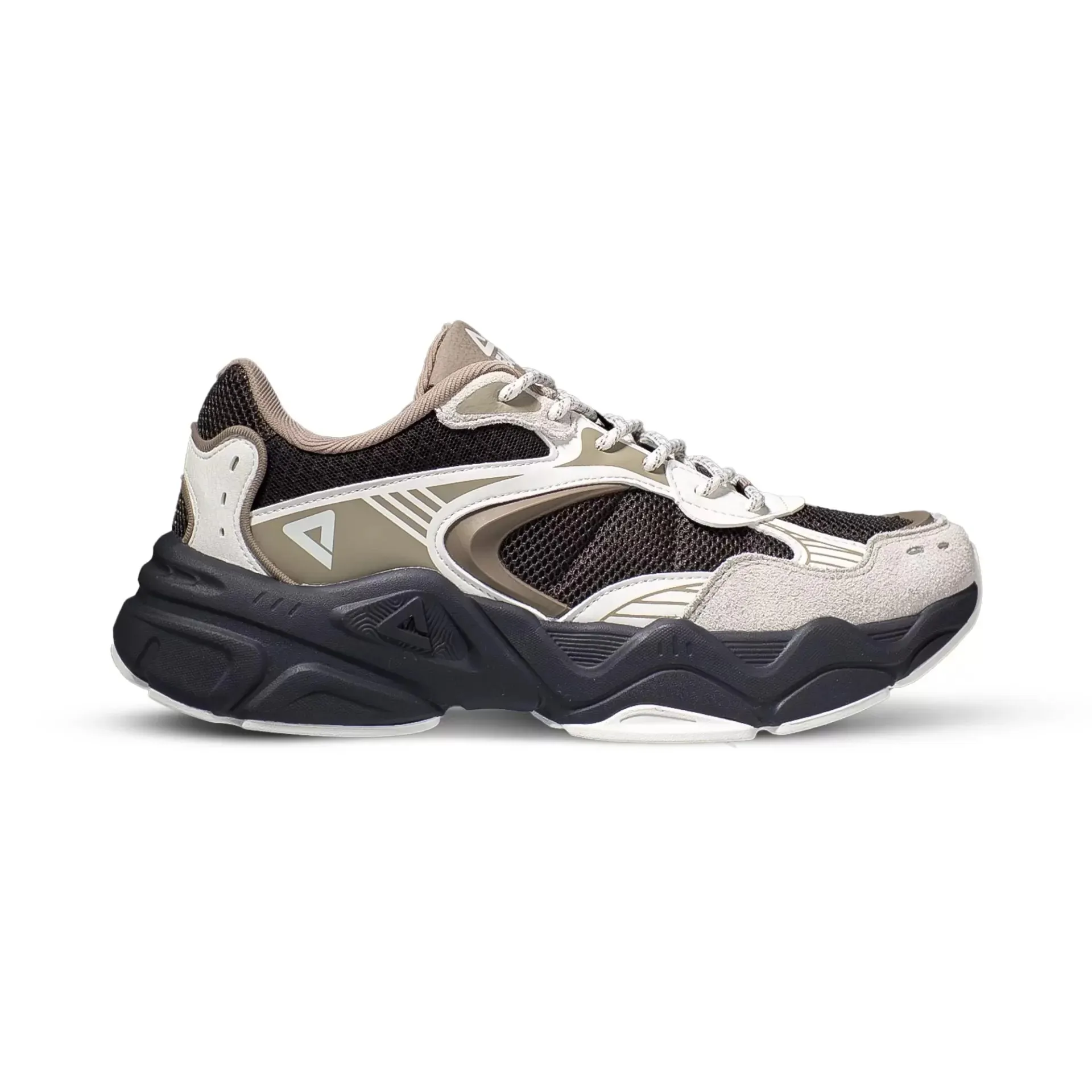 SPORTS SHOES-WHITE/COFFEE/BROWN